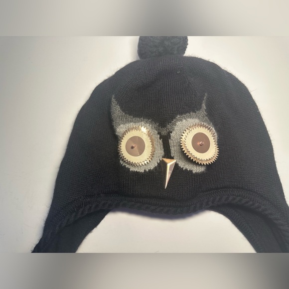 New Kate Spade Classic Owl Hat/Beanie - Picture 2 of 5